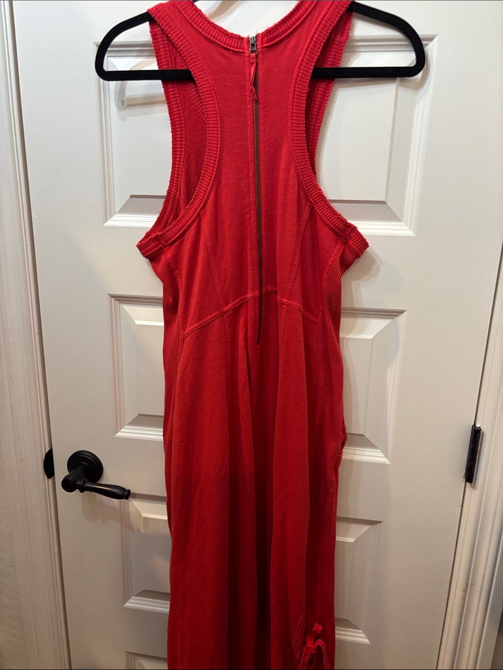 Red Sleeveless Jumpsuit - Picture 5 of 5